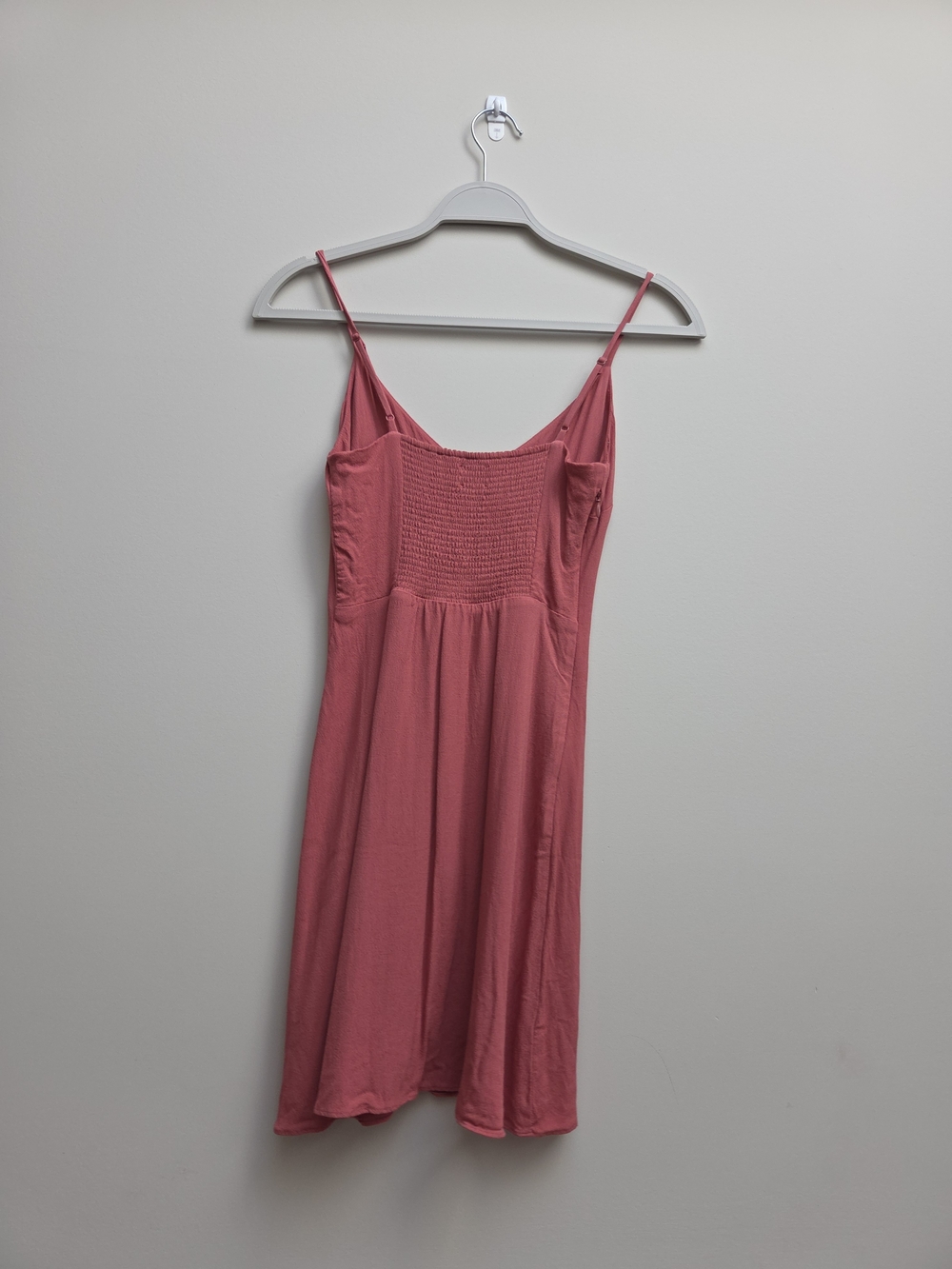 Wilfred Smocked Spaghetti Strap Mini Dress in Rose - Picture 6 of 10
